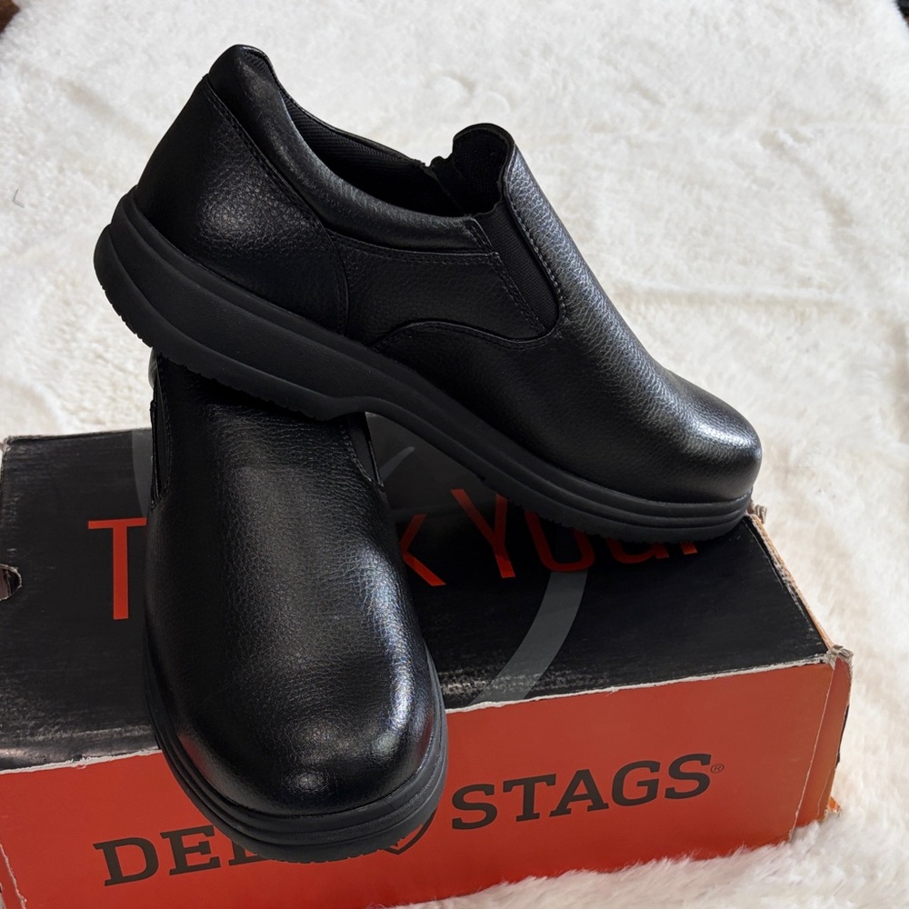 Deer Stags Men's Black DS Work Oil& Slip Resistant Non Marking,Size 11-1/2 . - Picture 12 of 17